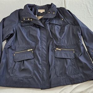 Michael Kors Dark Blue Utility Jacket Size 3X